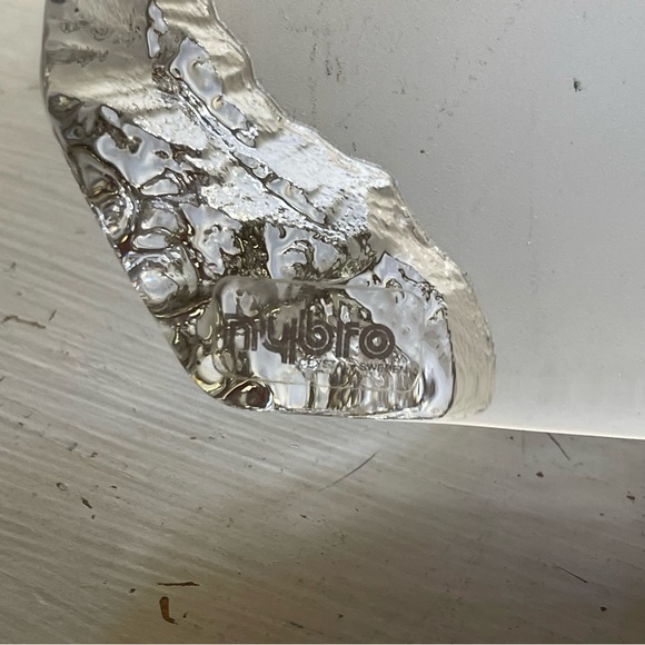 Signed Nybro Crystal of Sweden Horse Head Sculpture - Hand Made Reverse image - Picture 4 of 11